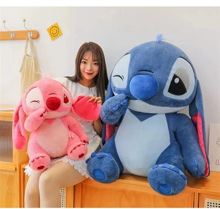 30-90CM New Disney Lilo & Stitch Sakura Doll Cartoon Angel Plush Toy Cute Anime Soft Stuffed Kawaii Children's Birthday Gift