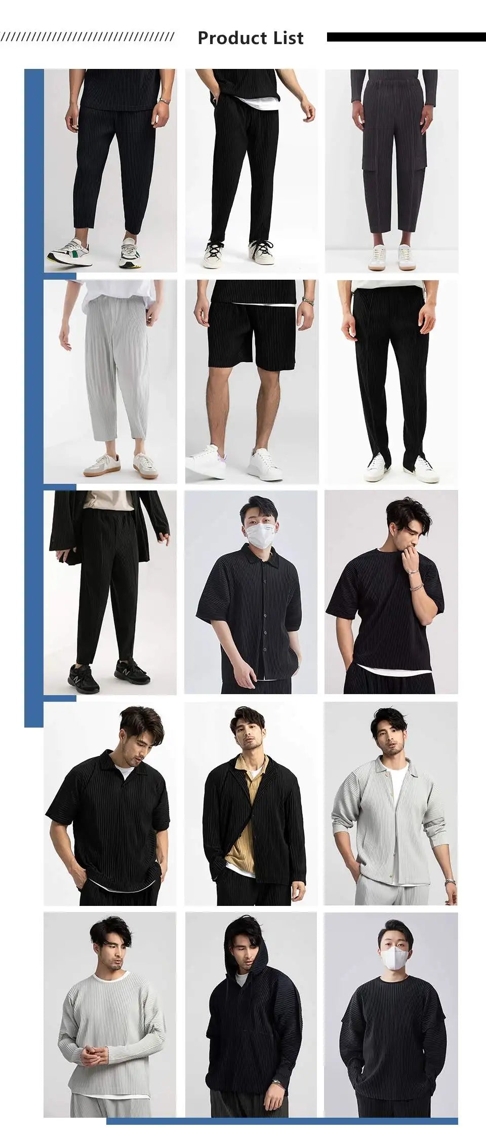 Miyake Pleated Pants For Men Casual Pants Men Japanese Streetwear Men Fashion Japanese Style Trousers Baggy Pants Wild Trousers