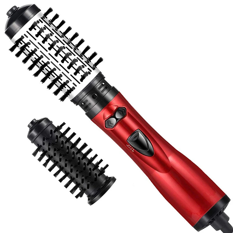Hot Air Brush Design 3-In-1 Rotating Electric Hair Straightener Curling Comb Roller One-Step Electric Ion Hair Brush.