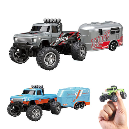RC 1/64 Speed Mini Off-Road Climbing Car Alloy Cool Appearance Light Shock Absorption With LED Light Toy For Children's Gift.