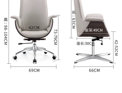 Einfacher Computer-Bürostuhl, ergonomisch, luxuriös, für Konferenzen, bequemer Bürostuhl, drehbarer Executive-Bürosmeubilair