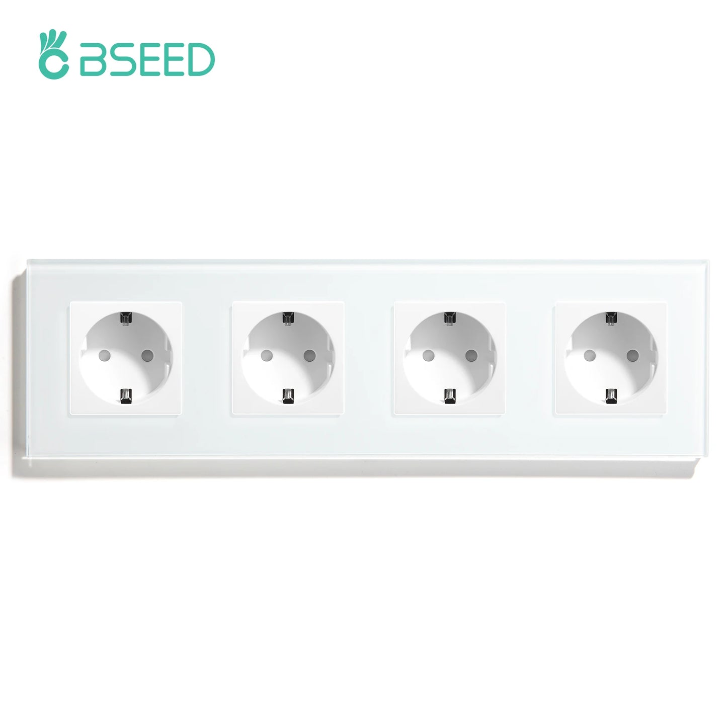 BSEED EU-Standard, einzelne Steckdose, Touch-Schalter, USB-Wandsteckdosen, Doppelsteckdosen, dreifache Steckdosen, vierfache Glassteckdosen