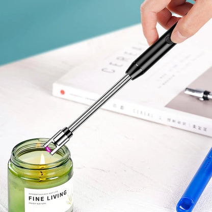 2025 Windproof Kitchen Electric USB Lighter Long Candle BBQ Gas Stove Ignition Camping Rechargeable Arc Flameless Plasma Lighter.
