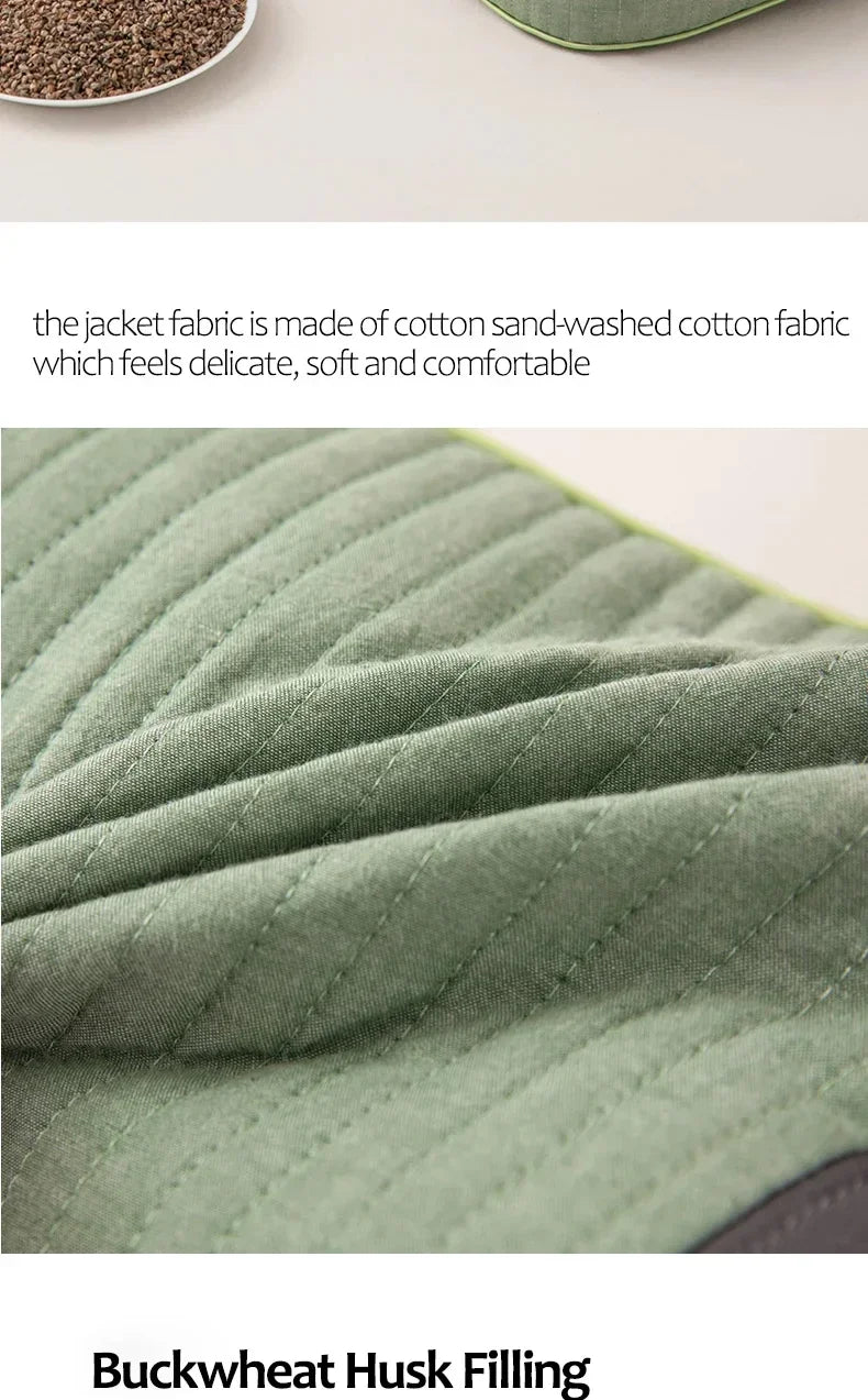 Sobakawa Traditional Buckwheat Standard Size Pillow Organic Cotton with Natural Technology for Cool Sleep Bed Sleep Pillow.