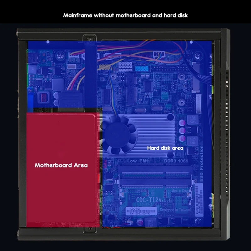 RGEEK TX06 Desktop Mini ITX Case Mini Game Computer Chassis HTPC Cases Stand For MINI-ITX Ultra-Thin Motherboard.