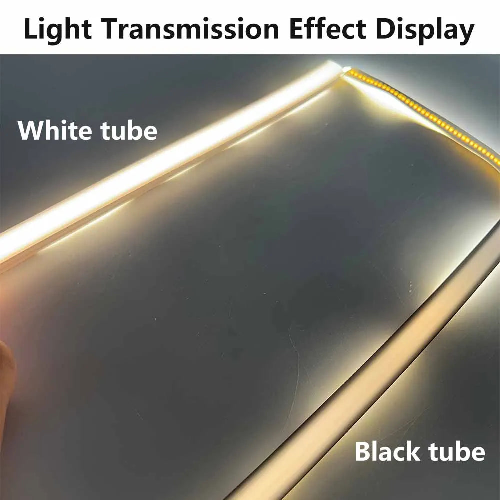 1-5M Recessed White Silicone Tube Border Led Neon Flexible Channel Holder Easy Install Waterproof Dustproof DIY Special-shaped.