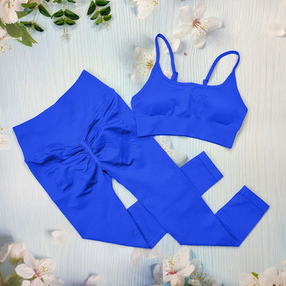 2/3/4Pcs Women's Tracksuit Seamless Yoga Set Leggings Sports Suit for Fitness Long Sleeve Top Gym Clothing Workout Sportswear