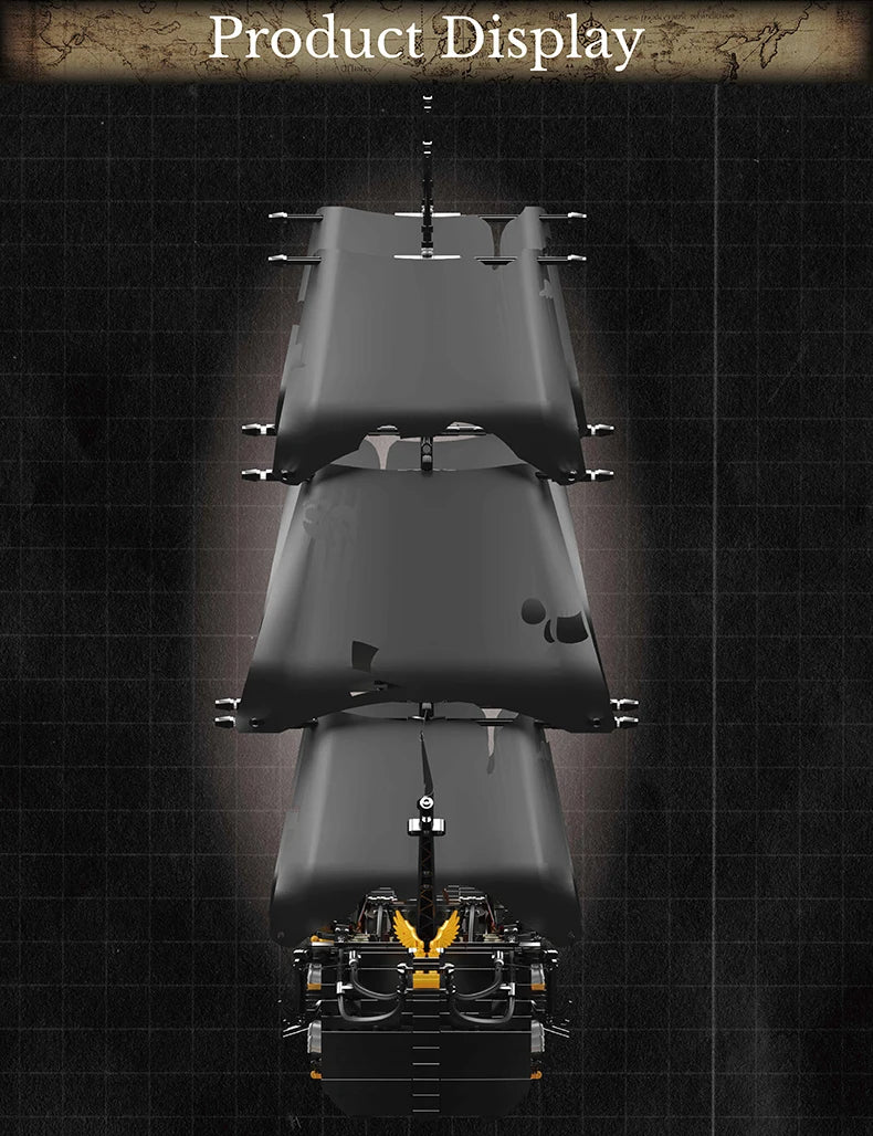 Mould King 13111 13199 Movie Toys The MOC Black Pearl Pirate Ship Model Assembly 16006 Building Block Brick Kids Christmas Gifts.