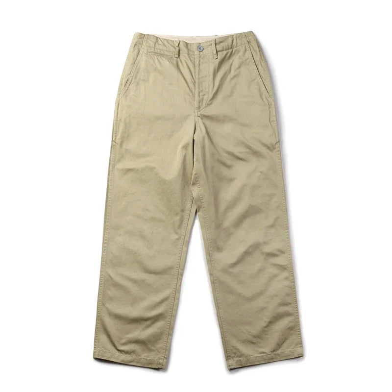 Rugged Bronson Army Chino Trousers 1942 Pattern Khakis Military Style Casual Pants.