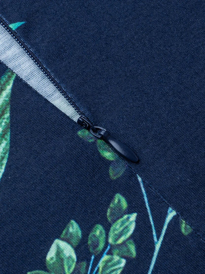 Nice-forever Vintage Elegante Blumen Druck Plissee Rundhals vestidos A-Line Pinup Business Party Frauen Flare Swing Kleid A102