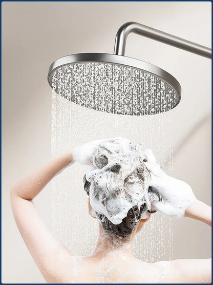 Four Ways Water Outlet Shower System Smart Digital Bathroom Shower Faucet Set Temperature Display Rainlfall Sunflower Shower Set