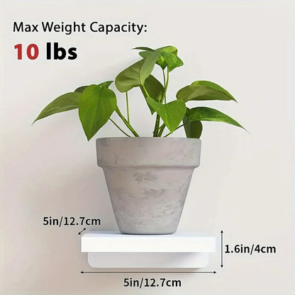 Ein Set mit 4 Wandblumenregalen aus Holz, bestehend aus einem einfachen Design zur Wandaufbewahrung, geeignet für die Dekoration im Badezimmer