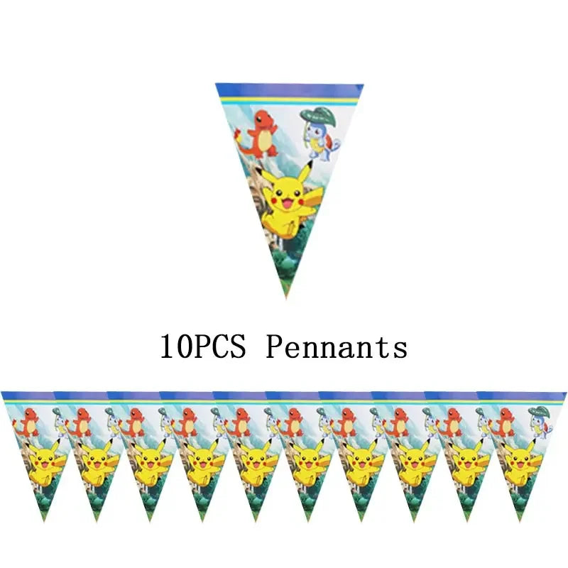 Pokemon Thema Geburtstag Party Dekoration Lieferungen Cartoon Pokemon Gehen Geschirr Tassen Teller Pikachu Ballon Für Baby Dusche Gefälligkeiten