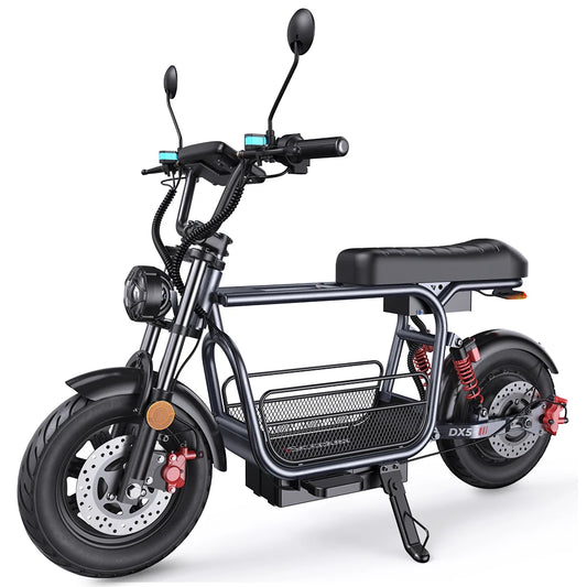 iScooter DX5 Electric Scooter With Seat and Basket 1500W 15.6Ah Scooter for Adults 72KM Range 15''Scooter with NFCs 55KM/h Speed.