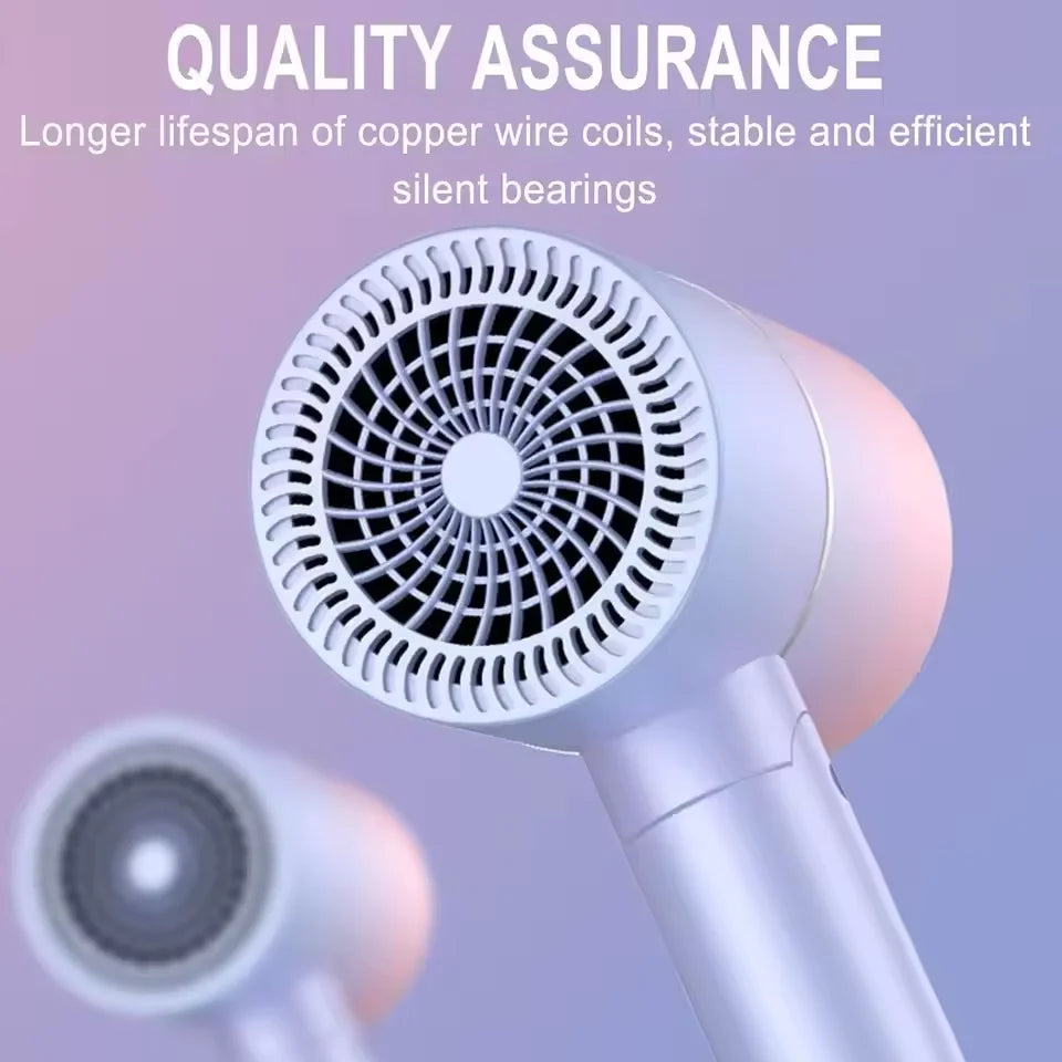 XIAOMI Folding Hairdryer High Power Negative Ion Hair Dryer Home Thermostatic Travel Portable Silent Hair Brush Dryer 2025