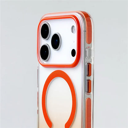 Gradient Color Matte Shockproof Magsafe Case For iPhone 17 Air 16Pro 17Pro Max Hybrid Wireless Charge Magnetic Hard Back Cover.
