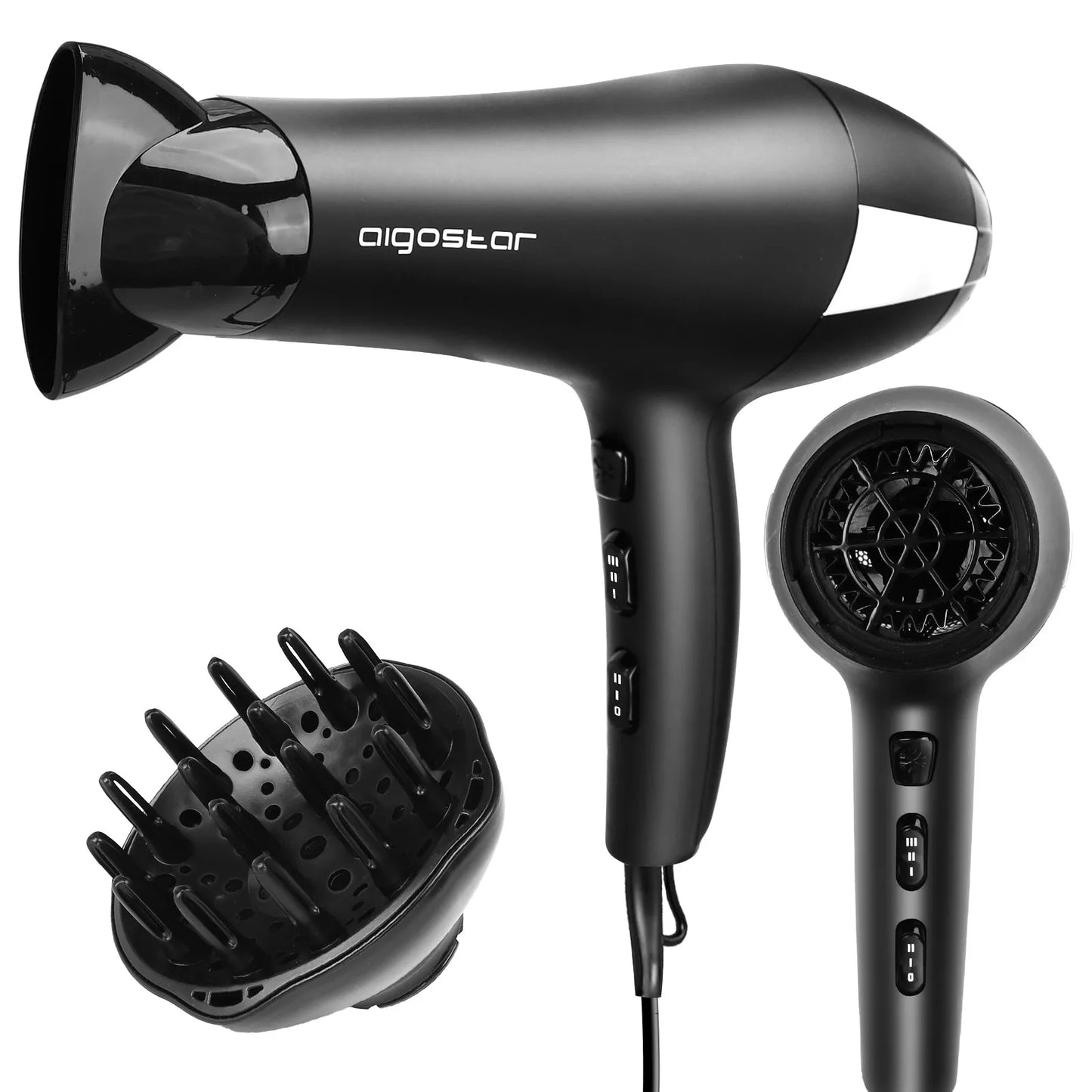 Aigostar Monique 32HIE Professional 2400W Ionic Hair Dryer with 2 Speeds and 3 Temperature Settings - Cold Air Button.Overheat P