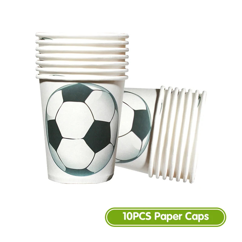 Fußball Geburtstag Dekoration Party Supplies Geschirr Luftballons Set Süßigkeiten Geschenkboxen Fußball Geburtstagsgeschenke Kinder Geburtstagsgeschenke
