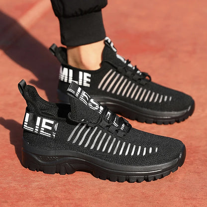 new Shoes for Man	Summer Walking Comfort Platform Sneakers Mesh Fashion Design Breathable Travel Training Jogging Shoes 36-46.