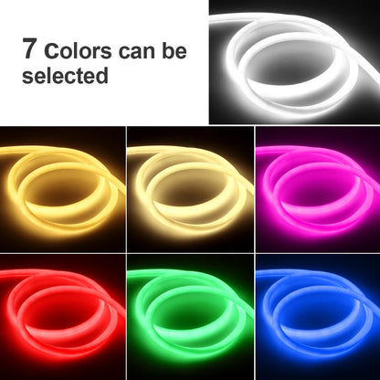 360 Round LED Neon Tube 220V Led Strip Light 120leds/m 2835 Flexible Tape Led Lights IP67 Waterproof for Indoor Outdoor Decor.
