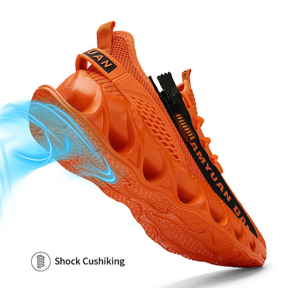 New Spring and Autumn Soft soled Running Men's Mesh Breathable Casual  Sports Shoes Men's Trendy Shoes Lightweight  Sneaker.