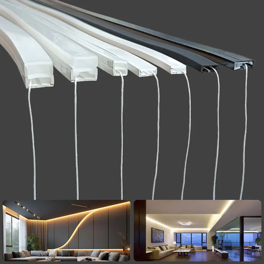 Silicone Neon Tube IP67 Waterproof Flexible Soft Silica Gel Sign 1m 2m 3m 4m 5m For WS2811 WS2812B 5050 2835 COB LED Strip Light.