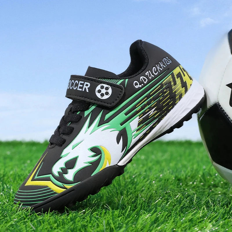 Childrens Football Shoes Summer New Outdoor Grass Professional Competition Training Sports Anti Slip Soccer Shoes for Kids.