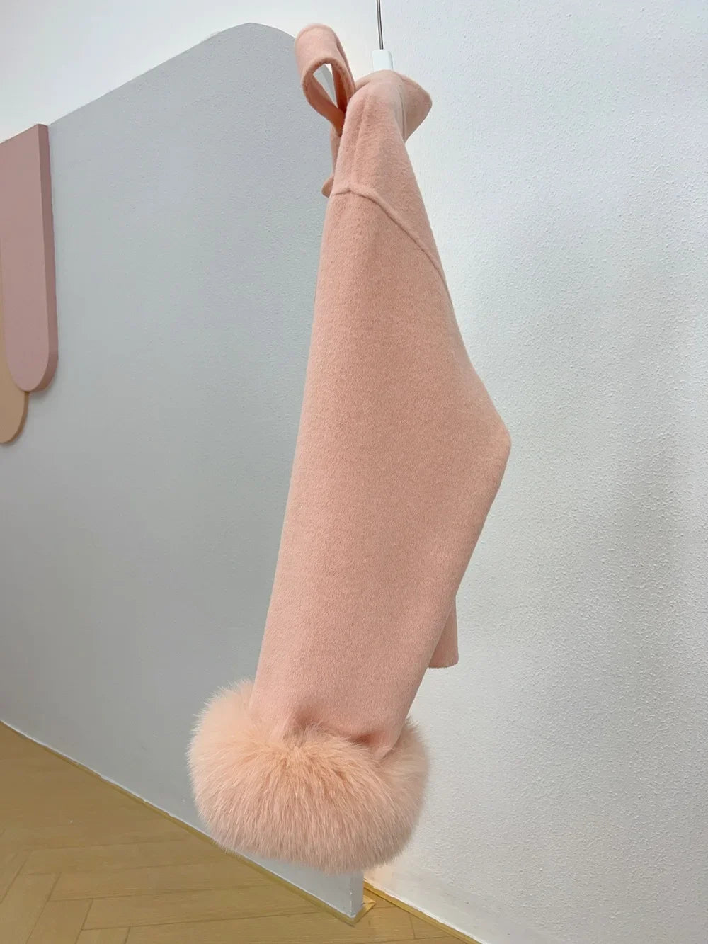 Woll mantel Damen neue Winter Natur fuchs Pelz Manschette Outwear Damen mantel Kaschmir Wolle Wolle Frauen Luxus jacke