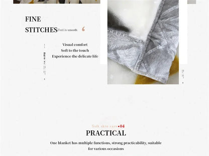 Double Layer Winter Thicken Raschel Plush Weighted Blanket For Bed Warm Heavy Blankets Throw Printed Flowers Fluffy Soft Carpet.