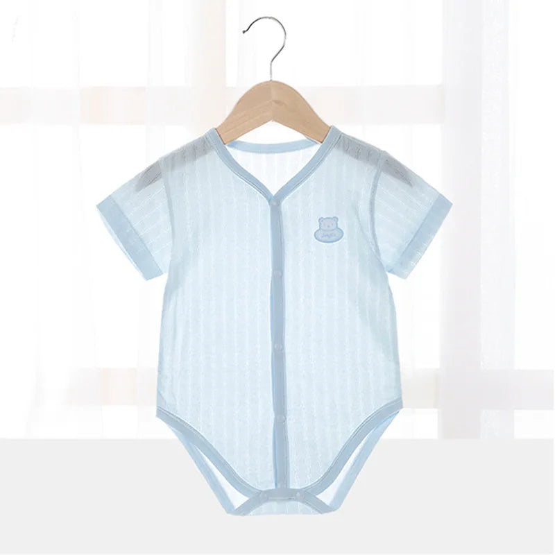 Neugeborenen Baby Bodys für Jungen Mädchen Sommer Dünne Outwear Casual Kurzarm Kleinkind Kinder Overalls Kinder Kleidung