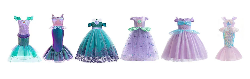 Mädchen Prinzessin Kleider Meerjungfrau Motto Party Sling Mesh Rock Pailletten Leistung Kostüm Geburtstag Kinder Kleidung Perle Säuglings Kleid.