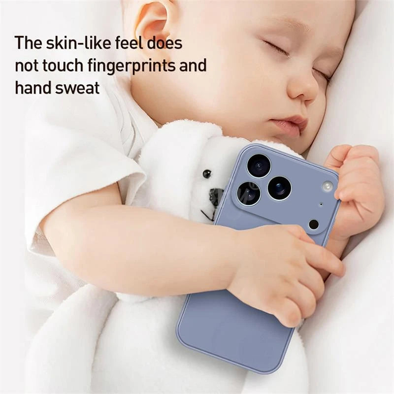 For iPhone 17 Pro Case Liquid Silicone Plain Rubber TPU Case For iPhone 17 Pro Cover Protector For iPhone 17 Air Pro Max Case.