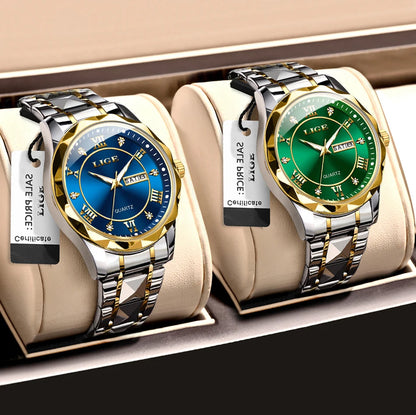 LIGE 2025 brand luxury women's watches waterproof luminous date day Ladies Watch stainless steel quartz watches for women reloj.