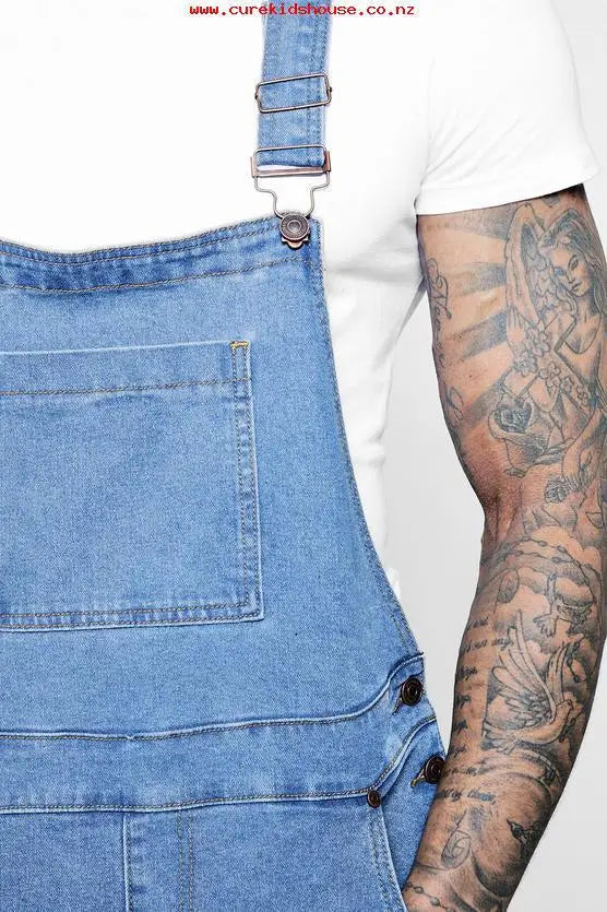 Fashion Streetwear Mens Suspenders Denim Jumpsuits Cargo Pants Men Shorts Masculino Jeans Pink Overalls.