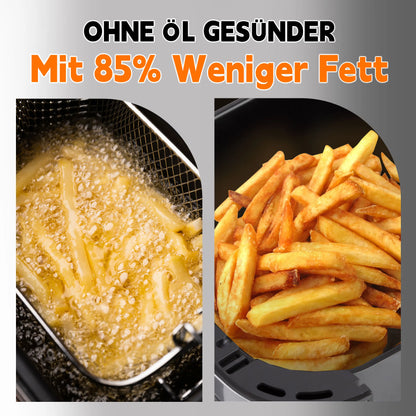 9L Oven Electric Hot fryer Oilless Cooker Multi Function air fryers Smart machine Viewing Window with LED Touch Control,Family.