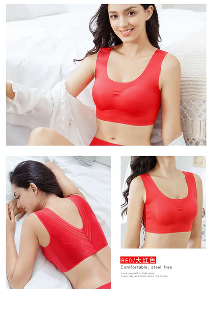 Big Size M-5XL 6XL 7XL Vest Bra Seamless Intimate Sexy Sleeping Bra For Women Soft Comfortable Sleep Active Bra Sport Bra 7XL BH.
