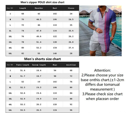 Casual Mesh Lapel short-sleeved Pullover + Shorts Solid Thin Sportswear set, Black suit, men's Sportswear T-shirt Set.