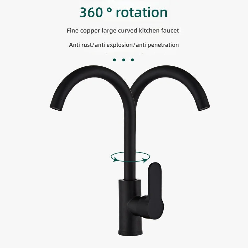 Kitchen Hot and Cold Water Faucets Household Kitchen Sink Splash Proof Sink Tap Deck Mounted Sprayer Taps