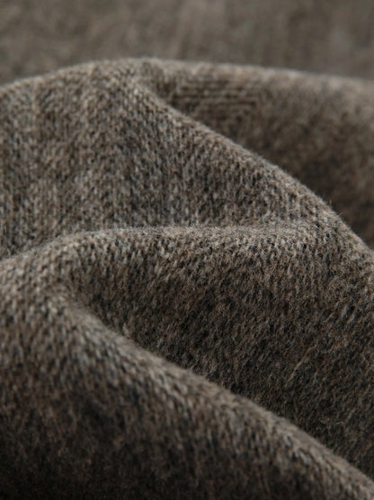 ZIQIAO Retro Mid-length Straight Skirt for Women 2025 Autumn and Winter New Slit Woolen Skirt Commuting Soft Warm British Style.