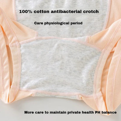 Women's Boxer Panties Physiological Menstrual Girl Underwear Cotton Briefs Breathable Large Size Fat Girl Skirt Safety Pants.
