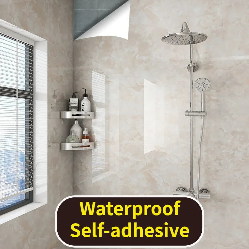 80CM Marble Self Adhesive Waterproof Wallpaper for Bathroom Wall Deocr Kitchen Oil Proof Mould-Proof Wall Stickers Home Decor