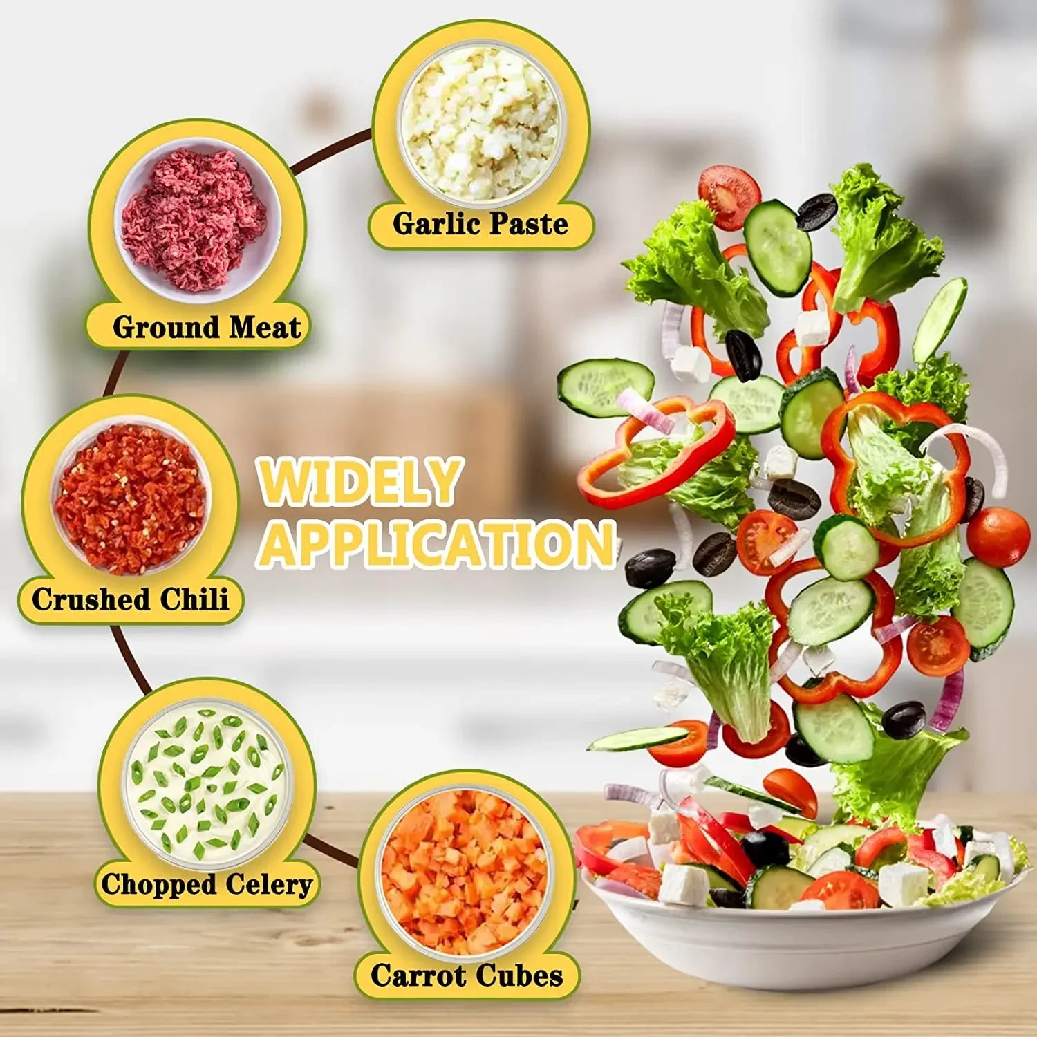 4In1 Electric Vegetable Cutter Set Handheld Wireless Electric Garlic Masher Food Chopper Meat Grinder Machine Food Peel Slice.