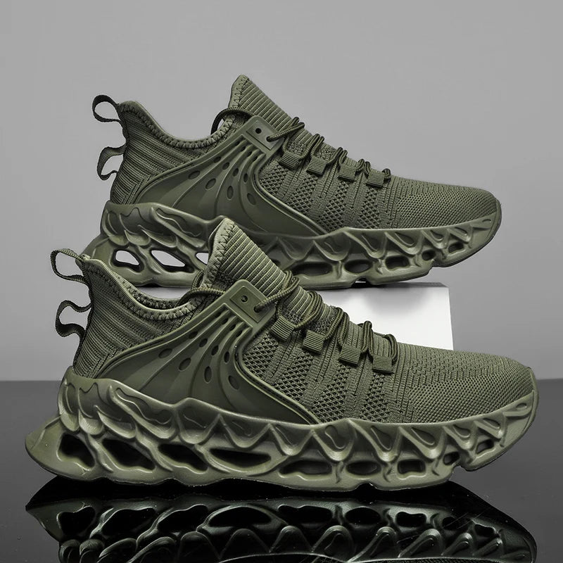 YRZL Men's Athletic Mesh Sneakers Lightweight Comfortable Running Shoes for Men Soft Sole Non Slip Casual Shoes Outdoor Walking.