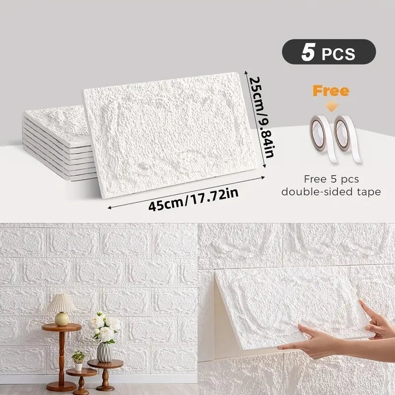 PU stone wall panel, 10 mm, realistic brick pattern, anti-mould and moisture-proof, waterproof and washable, suitable for/outdoo