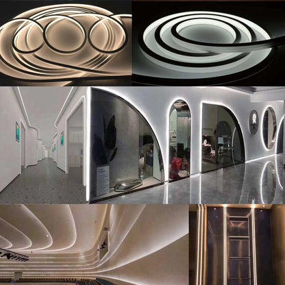 Black Led Neon Silica Gel Tube Diffuser Soft Rope Tube IP67 Waterproof For WS2812B SK6812 WS2811 5050 RGB Flexible Strip Light.