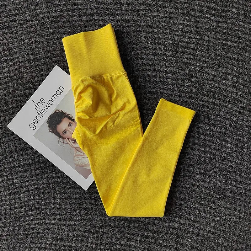 Nahtlose Damen-Leggings mit hoher Taille, schnell trocknend, elastisch, für Yoga, Fitness, Fitnessstudio, Jogginghose, Push-up-Leggings, Sportbekleidung.