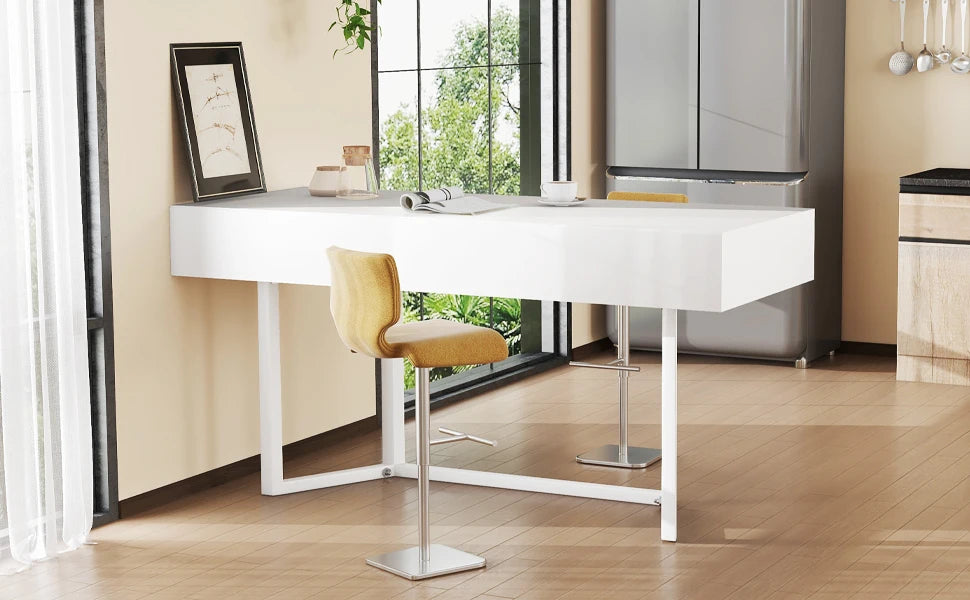 Klappbarer Schreibtisch 120×55cm – Multifunktional, faltbar, mit europäischen Steckdosen, Muschel-Design zum Verstecken des Unordnunges auf dem Schreibtisch – Geeignet