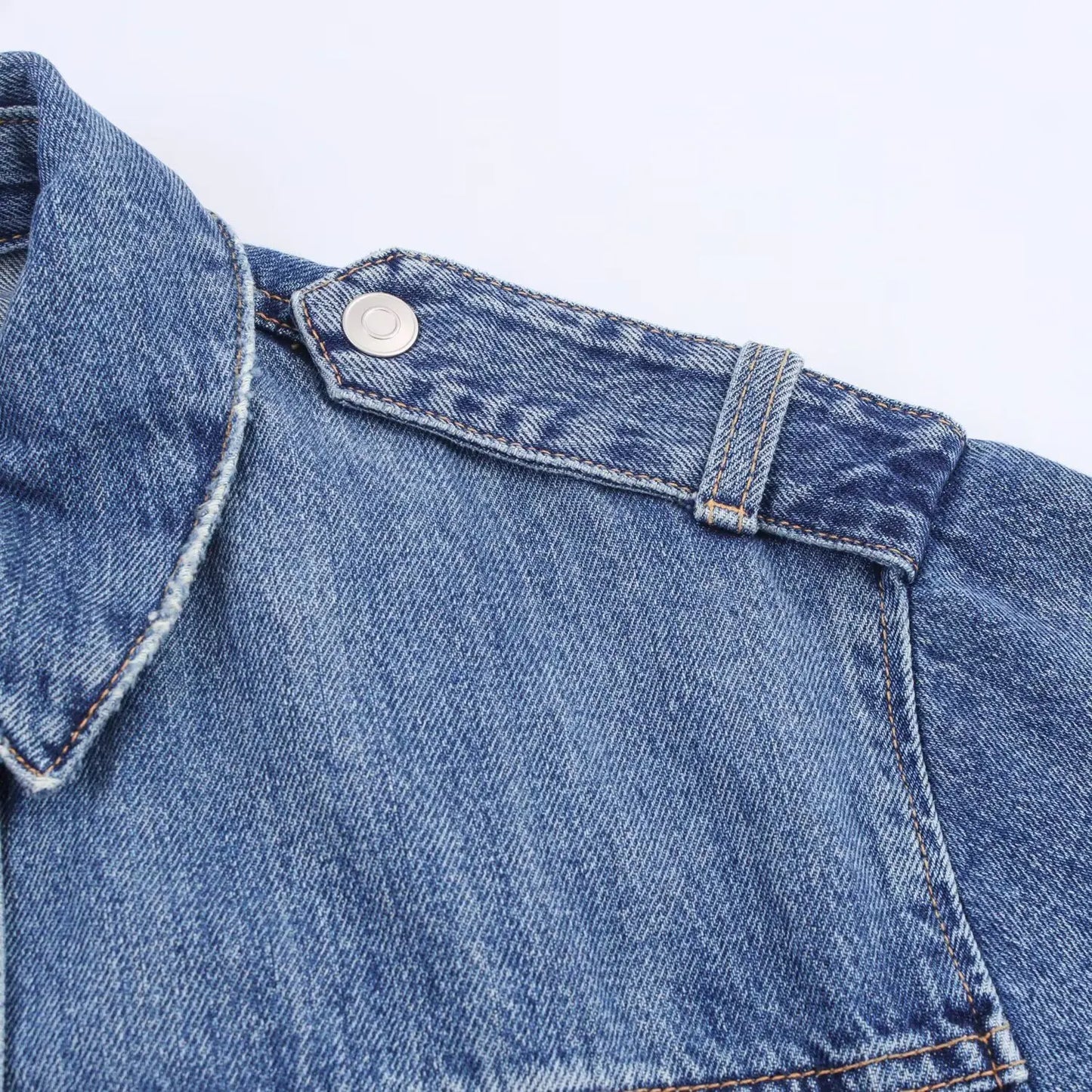 HH Women Denim Pant Sets Turn-Down Collar Long Sleeves Belt Autumn Coats+Pockets Loose High Waist Zipper Hemming Trousers.