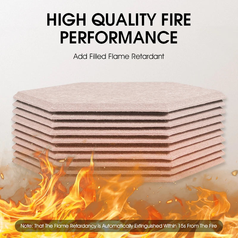 TOUO High Density Acoustic Panel 12pcs Soundproofing Panels Studio Acoustic Treatment Wall Sound Absorbing Bedroom Decoration