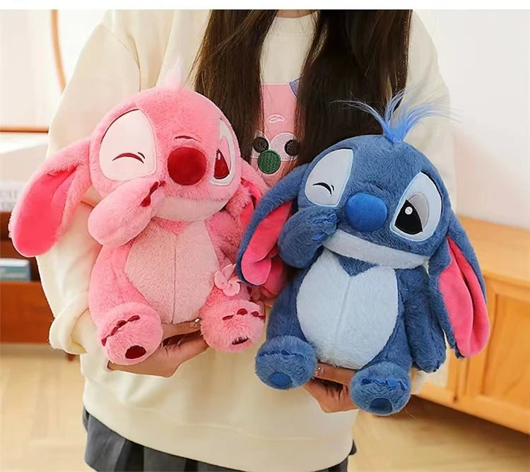30-90CM New Disney Lilo & Stitch Sakura Doll Cartoon Angel Plush Toy Cute Anime Soft Stuffed Kawaii Children's Birthday Gift.